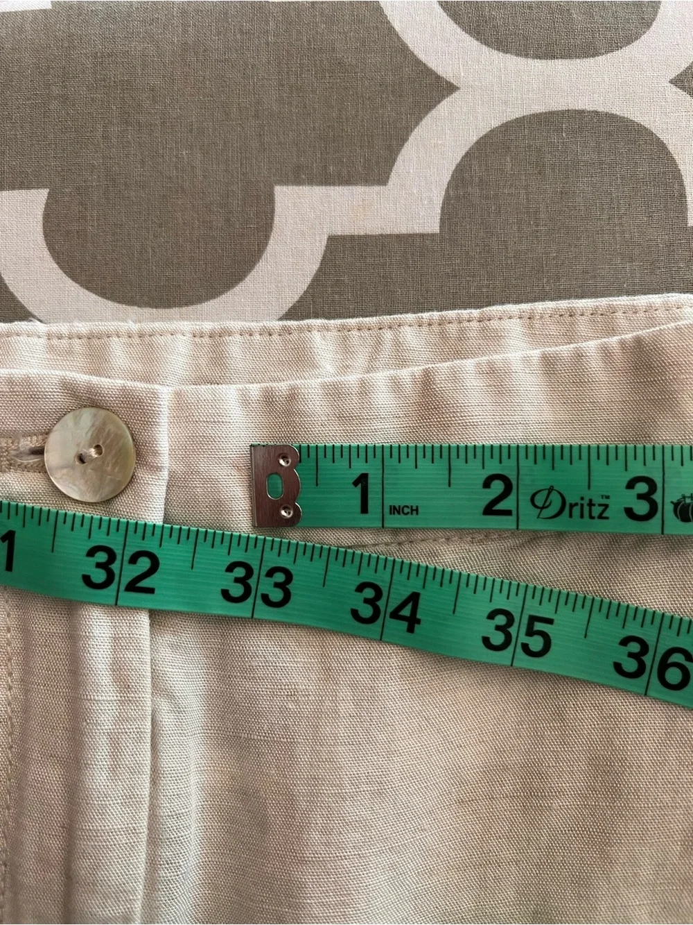 H&M Wideleg Cream Linen Blend Pants - Picture 6 of 7